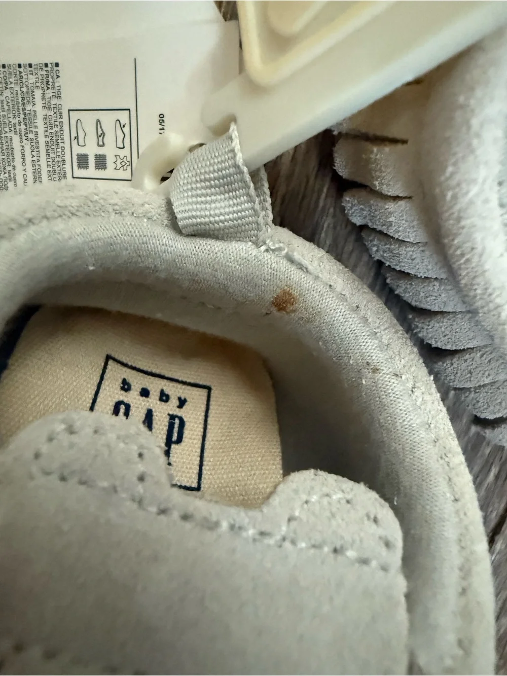Baby Gap Light Gray Baby Shoes 6-12m